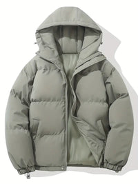 Aniyah | Winterjacke mit Kapuze und Reißverschluss in Hellgrau