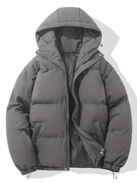 Aniyah | Winterjacke mit Kapuze und Reißverschluss in Dunkelgrau