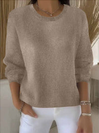 Blythe | Lässiger Strickpullover in Khaki