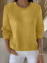 Blythe | Lässiger Strickpullover in Gelb