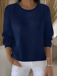 Blythe | Lässiger Strickpullover in Dunkelblau