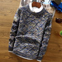 Herren Grobstrickpullover | Winter in Blau