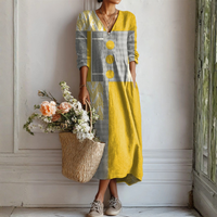 Emma | Lässiges Leinenkleid in Mehrfarbig