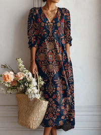 Livia | Damen Kleid für Alltag stilvoll bequem in Braun