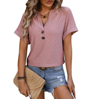 Keraze | Damen Elegant Stilvoll Oberteil | Kurzarm in Rosa