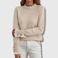 Michelle | Femininer Spitzen Strickpullover in Standard