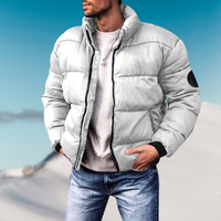 Winter Daunenjacke für Männer - Karlan in Weiß