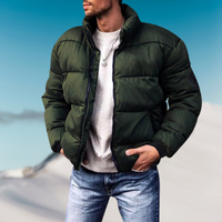 Winter Daunenjacke für Männer - Karlan in Grün