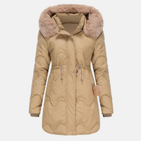Elegante Schneejacke für Frauen - Katja in Beige