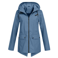 Regenjacke Damen Wasserdicht Mit Kapuze | Leicht & Zeitlos in Blau