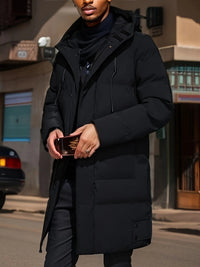 Fabio - Herren Winterjacke Lang Warm & Stilvoll in Schwarz