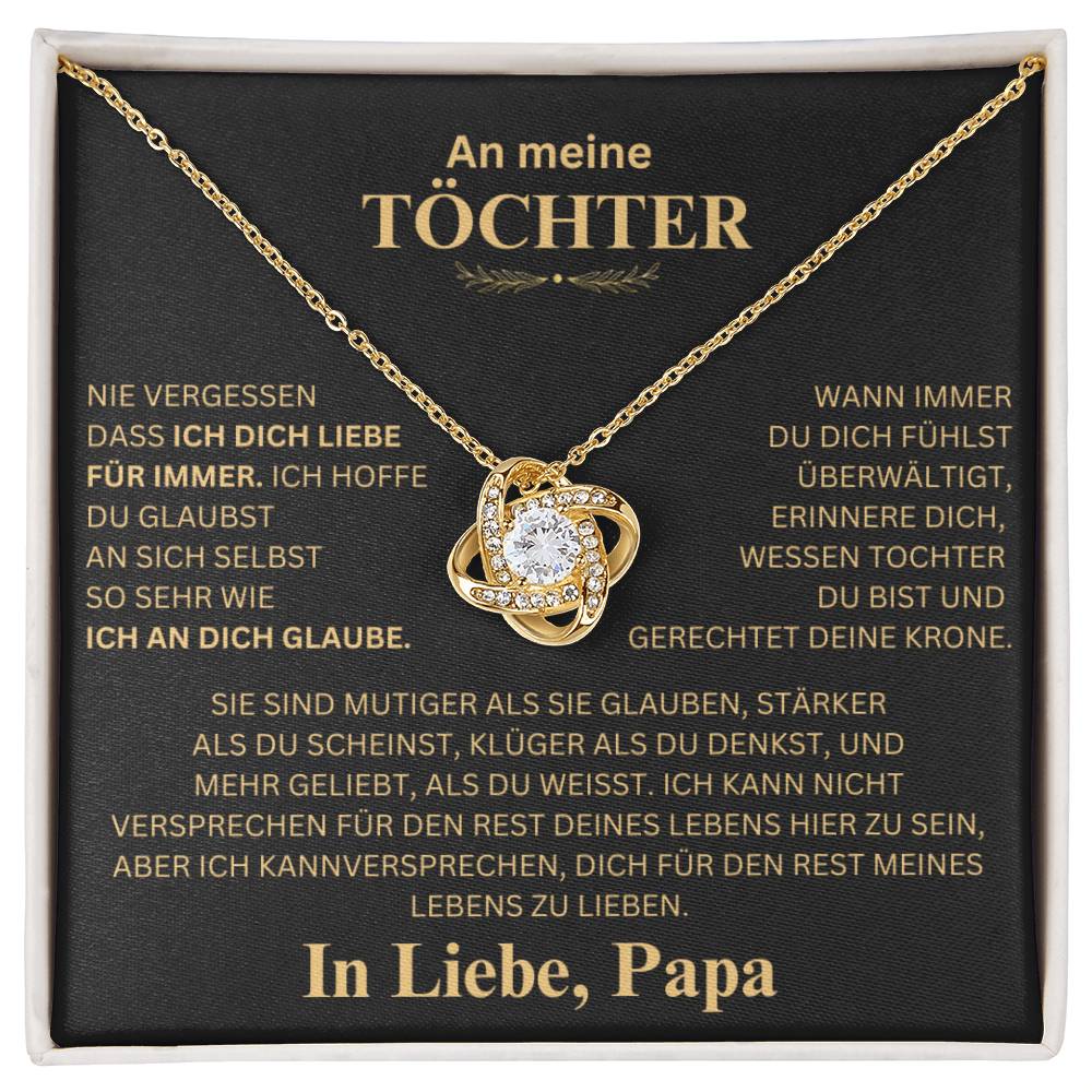 Geschenk für Tochter "Vergiss nie, dass ich dich liebe" Halskette von Papa
