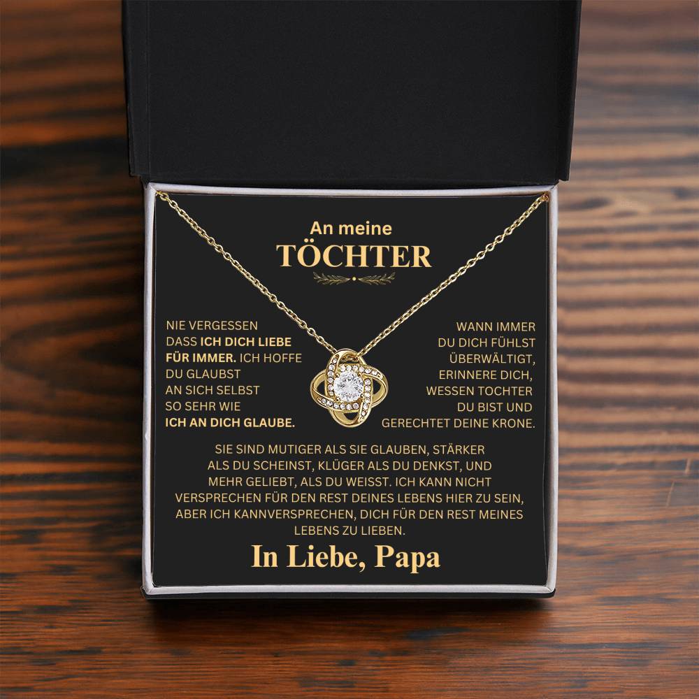 Geschenk für Tochter "Vergiss nie, dass ich dich liebe" Halskette von Papa
