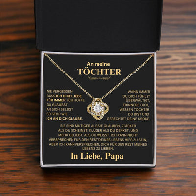 Geschenk für Tochter "Vergiss nie, dass ich dich liebe" Halskette von Papa