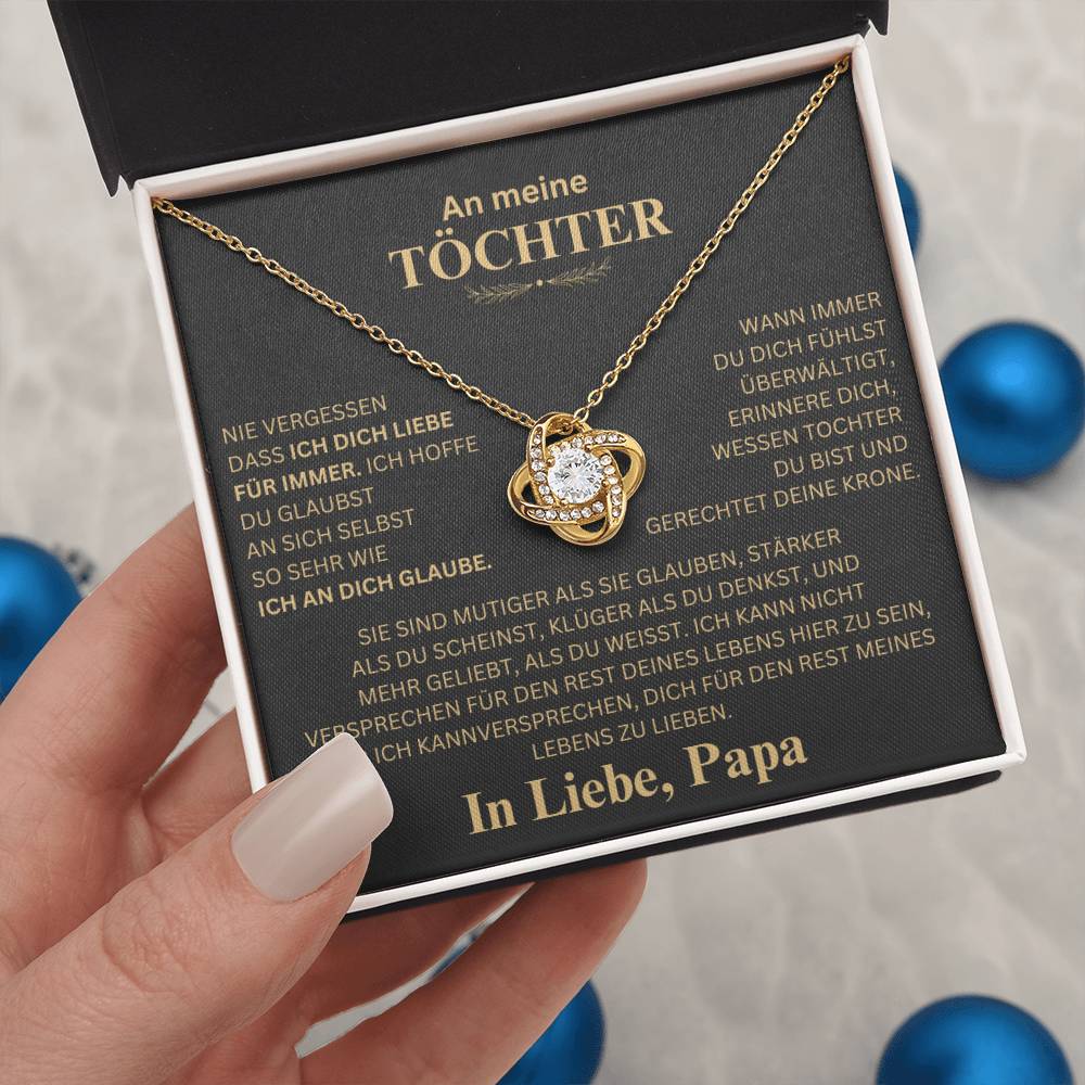 Geschenk für Tochter "Vergiss nie, dass ich dich liebe" Halskette von Papa