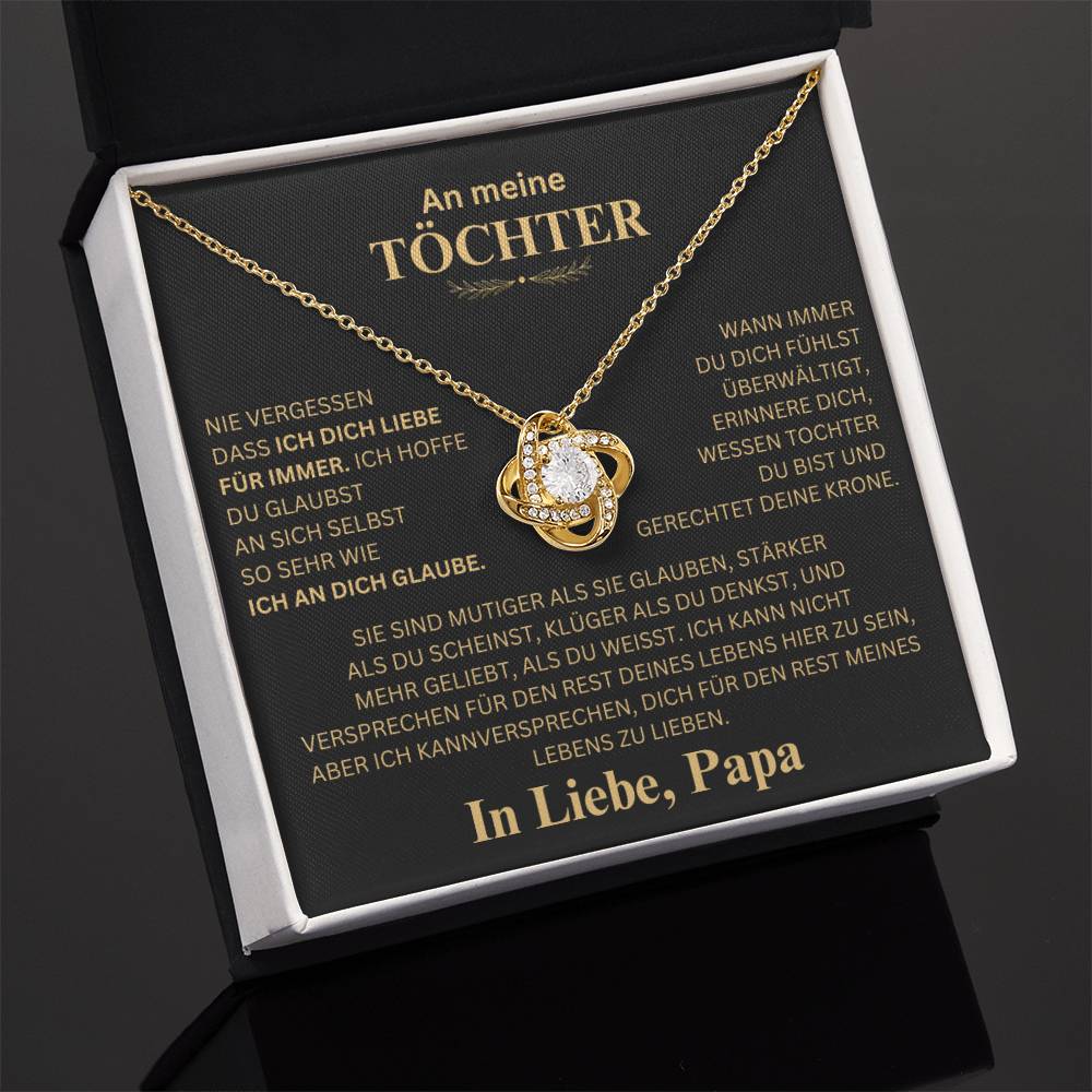 Geschenk für Tochter "Vergiss nie, dass ich dich liebe" Halskette von Papa