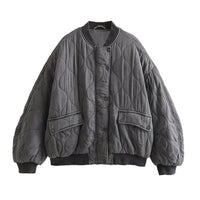 Bomberjacke in Übergröße für Frauen - Karla in Grau