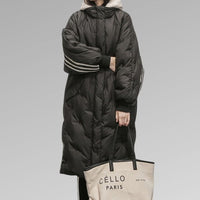 Fiammetta – Lange Damen-Winterjacke in Schwarz