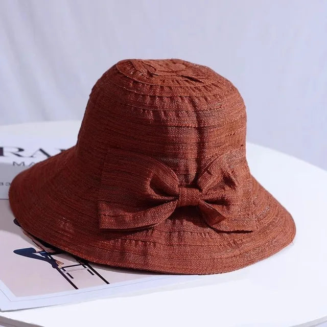 Sommer Eimer Hut mit Band Schleife Mode