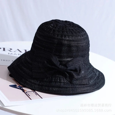 Sommer Eimer Hut mit Band Schleife Mode