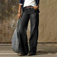 Damen Baggy Jeans Locker Geschnitten | High Waist 5-Taschen in Grau