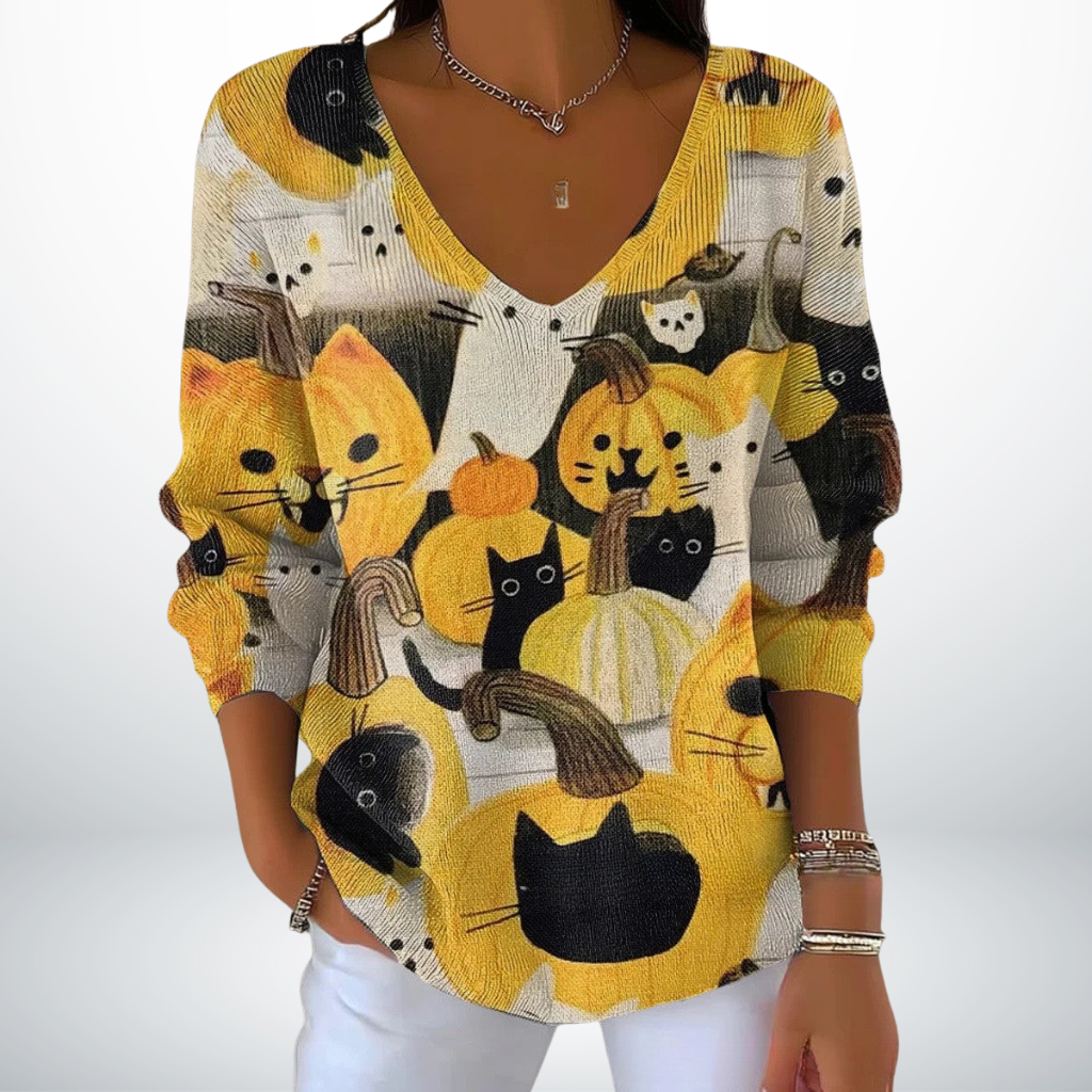 Leni™ – Stilvolle Sweater mit V-Ausschnitt