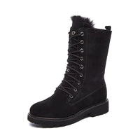 Modische Damenstiefel aus Wildleder - Gisel in Schwarz
