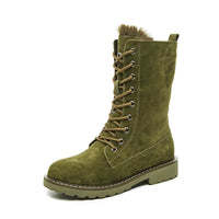 Modische Damenstiefel aus Wildleder - Gisel in Grün