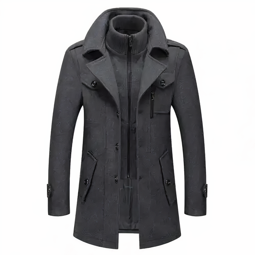 Herren Wintermantel | Langer Slim Fit Mantel