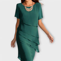 Katharina - Stilvolles figurbetonte Kleid in Grün
