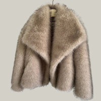 Stylische Pelzjacken für Frauen - Griet in Beige