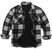 David | Stylische Holzfäller-Jacke Herren robust & warm in Grau