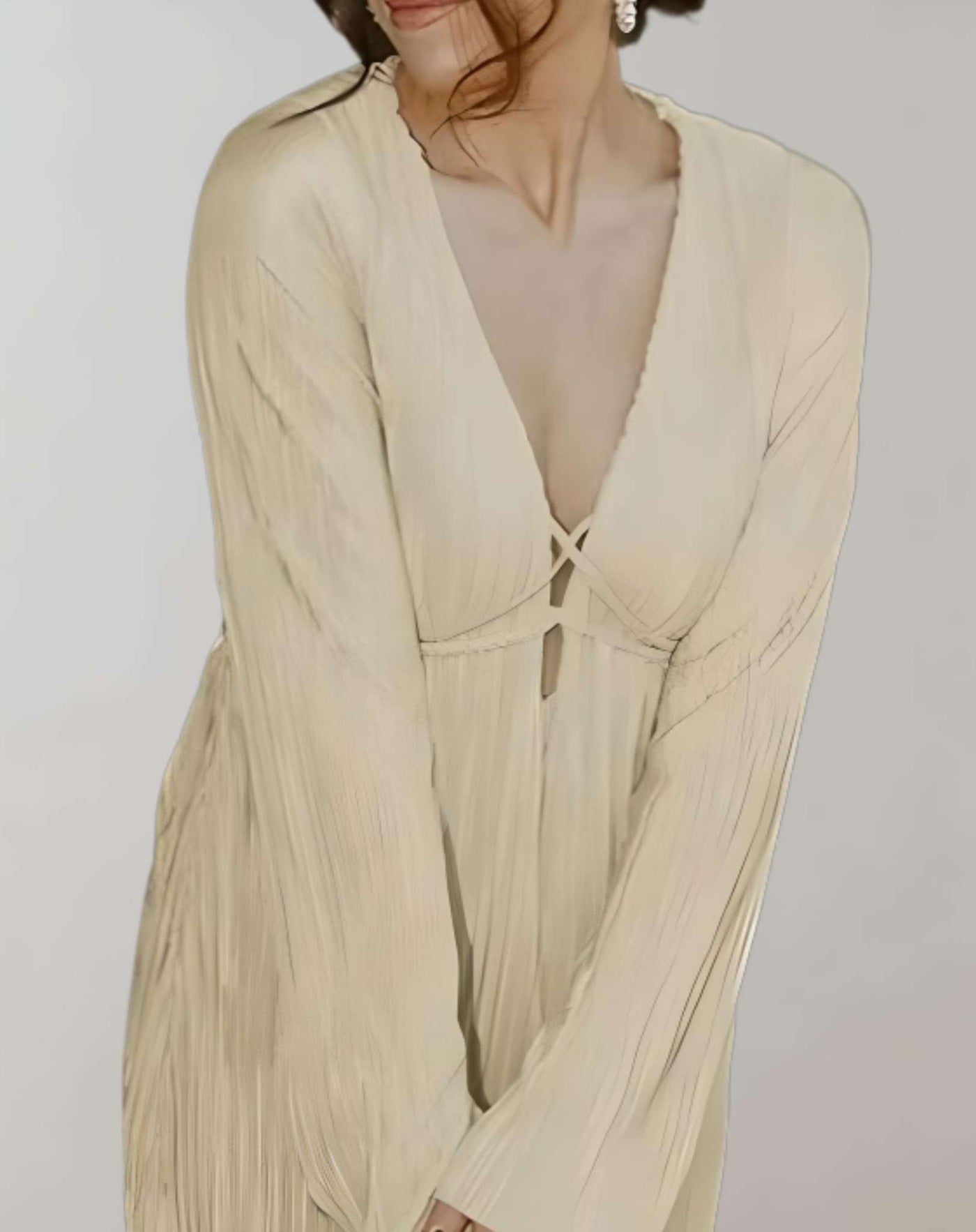 Geneva - Mini Faltenkleid mit tiefem