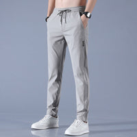 Herren Lange Casual Stretch Golfhose in Grau