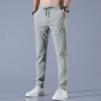 Herren Lange Casual Stretch Golfhose in Hellgrün