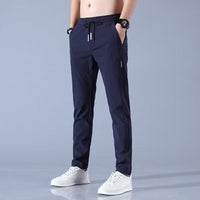 Herren Lange Casual Stretch Golfhose in Marineblau