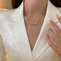 Kleeblatt-Halskette in Gold