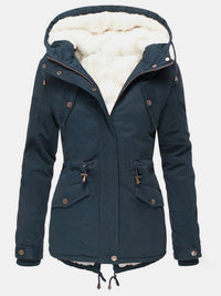 Greta - Warme und Wasserdichte Winterjacke in Marineblau