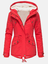 Greta - Warme und Wasserdichte Winterjacke in Rot