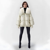 Gretl | Elegante Puffer Damenjacke für Frauen Winter in Weiß