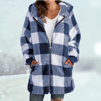 Grisha - Karierte Winterjacke für Damen in Blau