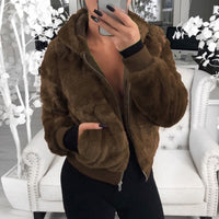 Bequeme & kühle warme Jacke für Frauen - Silke in Braun