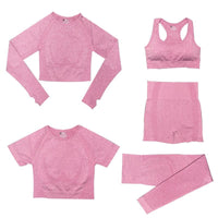 ActiveFit 5-teiliges Sport-Set in Rosa