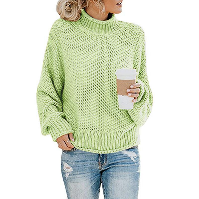 Kuscheliger Damen Strickpullover – Lockerer Rollkragenpullover für Herbst und Winter, ideal für lässige Freizeitlooks