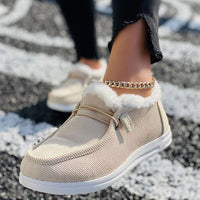 Gemütliche Damen-Sneaker mit Kunstpelz-Futter – Warm, Leicht und Stylisch in verschiedenen Farben in Khaki