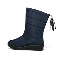 Warme weiche Damen-Winterstiefel - Suze in Blau