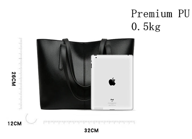 Elegante große Handtasche für Damen aus hochwertigem PU-Leder