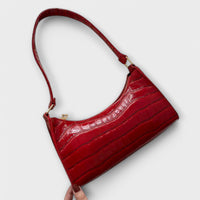 Brava - Glänzende Ledertasche in Rot
