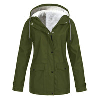 Regenjacke Damen Warm Gefüttert | Winddicht & Elegant in Grün