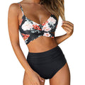 Blumentop - Schwarze Shorts